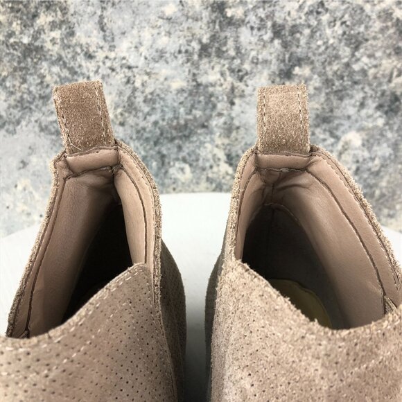Dolce Vita Women's Size 8 Tivon Taupe Brown Suede Block Heel Ankle Booties Boots - Picture 4 of 16